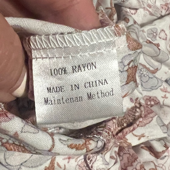 Zesica Bohemian Floral Printed Wrap V Neck Short Sleeve Maxi Dress - Picture 7 of 7